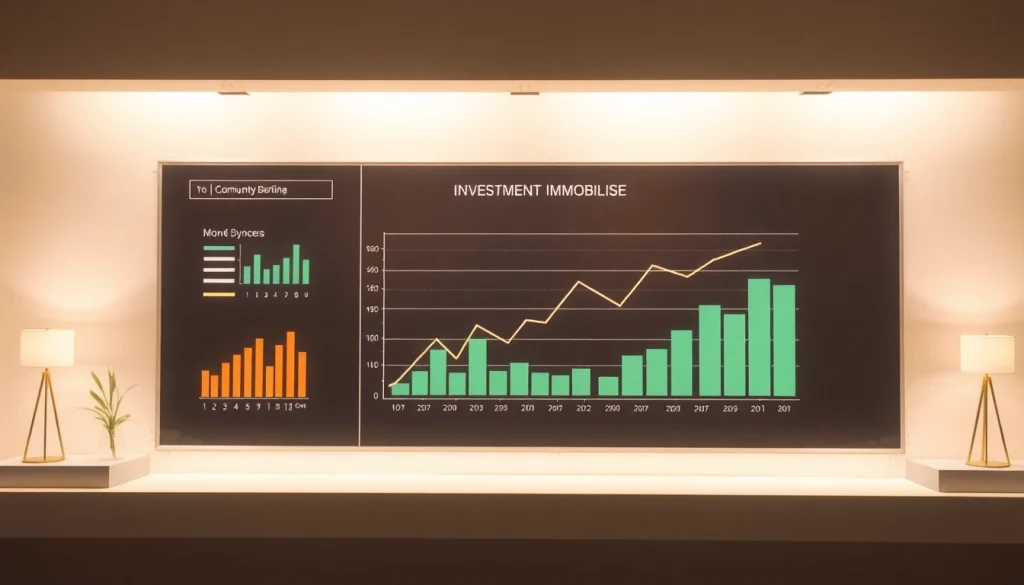 Analyse d’investissement immobilier avec une visualisation de données innovante et professionnelle.