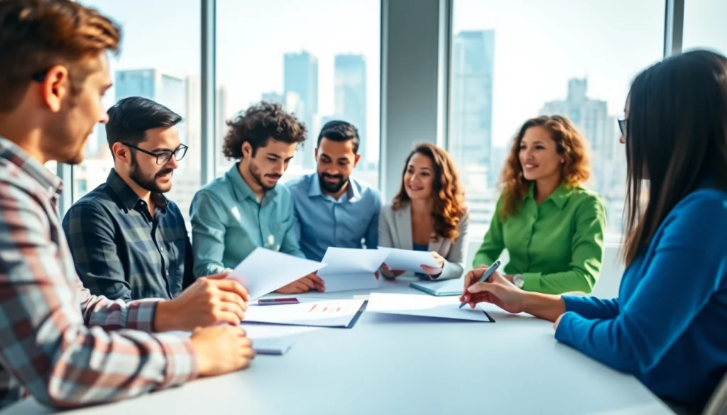 Good Wolf Marketing team collaborates on innovative strategies in a bright office.