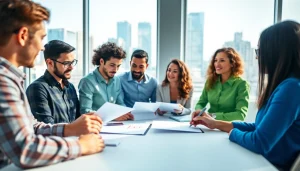 Good Wolf Marketing team collaborates on innovative strategies in a bright office.