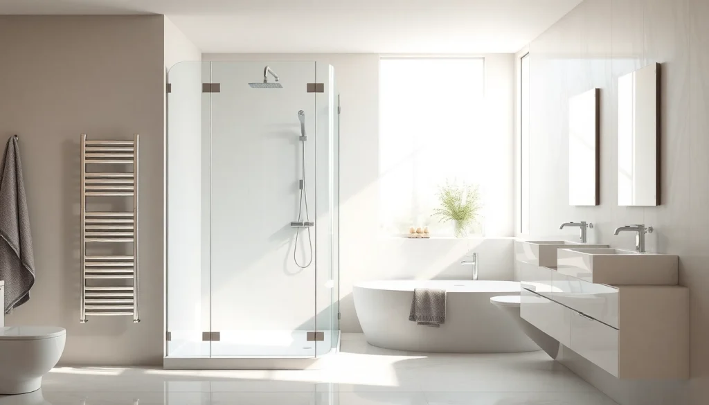 Erlebe sonni sanitär Produkte in einem modernen Badezimmer mit eleganten Details.