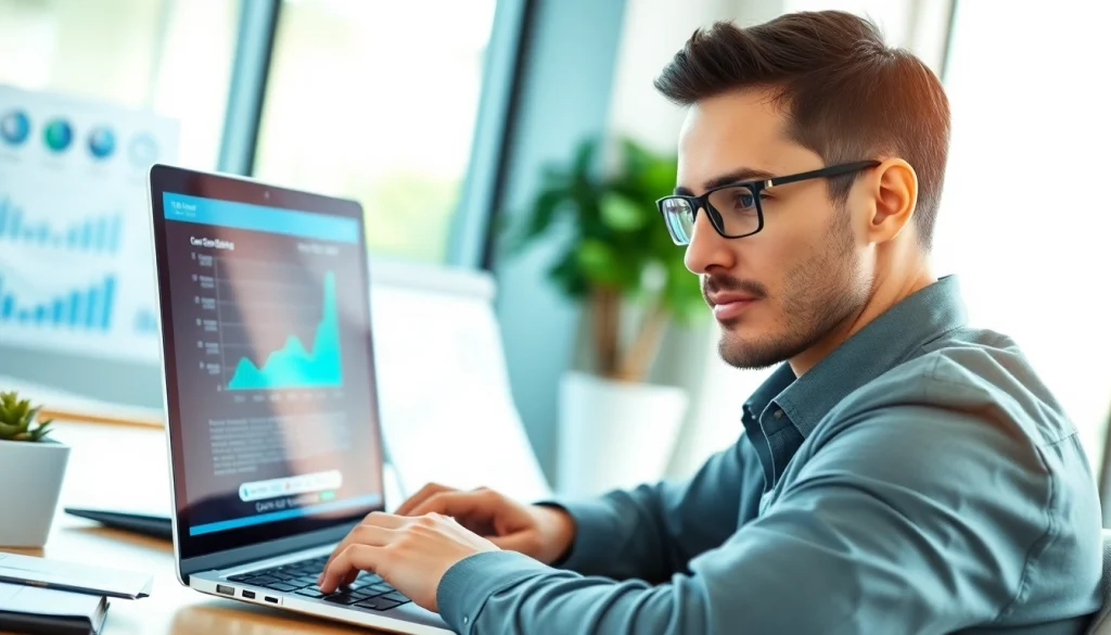 신용카드 현금화 정보를 분석하고 있는 재정 전문가의 모습