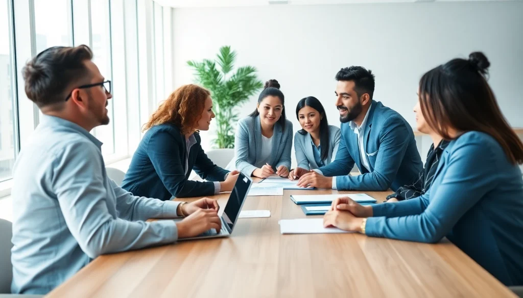 Engaged team members collaborating effectively at https://valuesfirst.com during a professional meeting.