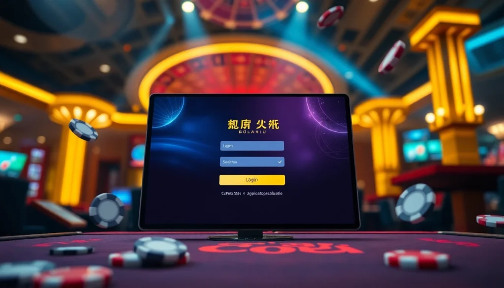 Login interface untuk bolahiu login game menampilkan elemen permainan yang menarik dan modern.