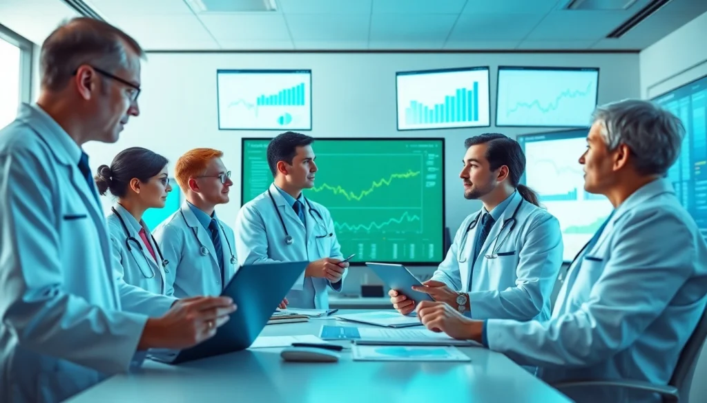 Researchers conducting the ADAPTABLE Aspirin Study in a modern clinical setting.