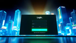 Masuk ke sayaptogel login dengan tampilan modern dan elemen gaming yang menarik.