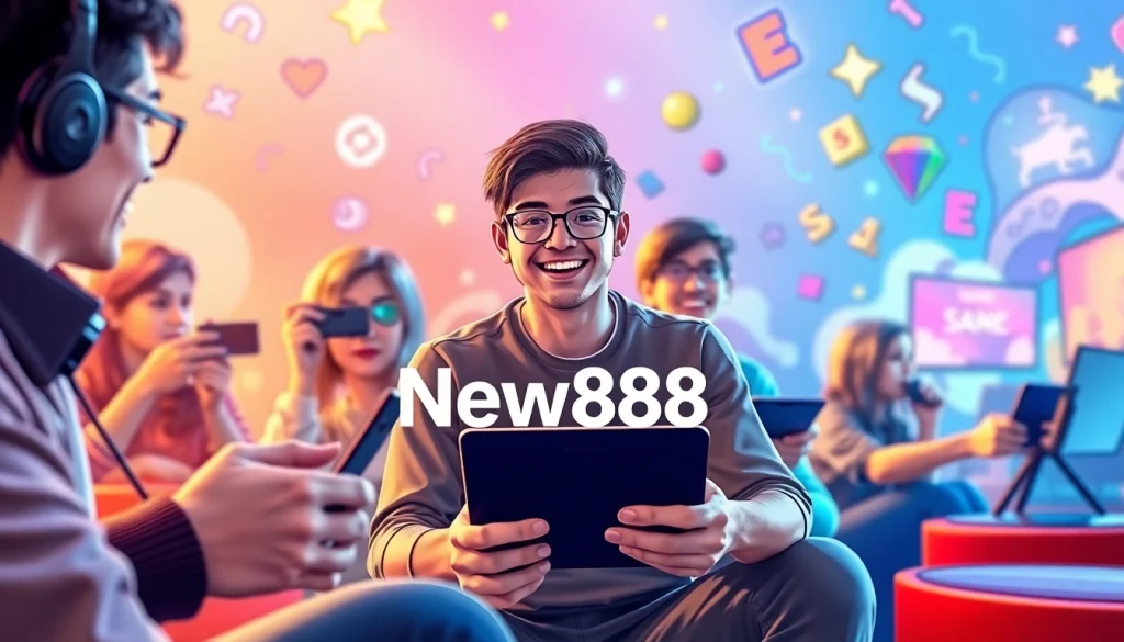 Engaged players enjoying online gaming with New888 at the forefront of excitement and fun.