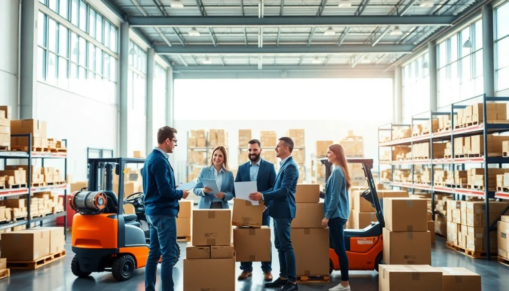 Streamlined 3PL logistics team optimizing warehouse operations with modern technology.