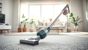 Discover the best cordless vacuum efficiently cleaning a stylish home environment.