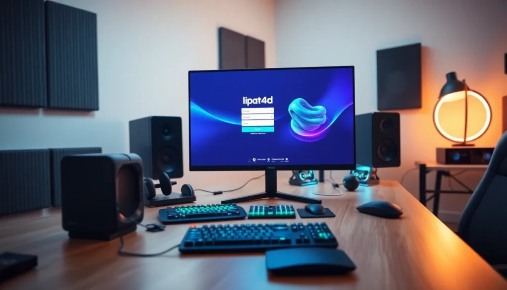 Login ke lipat4d dengan tampilan modern dan inspiratif di ruang kerja gaming.