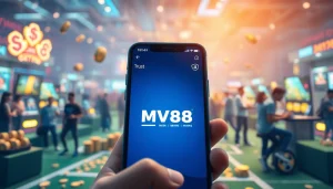 Experience MV88 mobile app functionality within a dynamic online gaming environment, showcasing security and excitement.