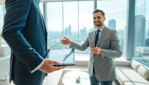 Explore new launch condos with professional agent at https://newdeveloperlaunch.sg in a modern office.