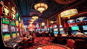 Experience the thrill of online gambling with เจ้ามือรับแทง 78WIN in a vibrant casino scene filled with excitement.