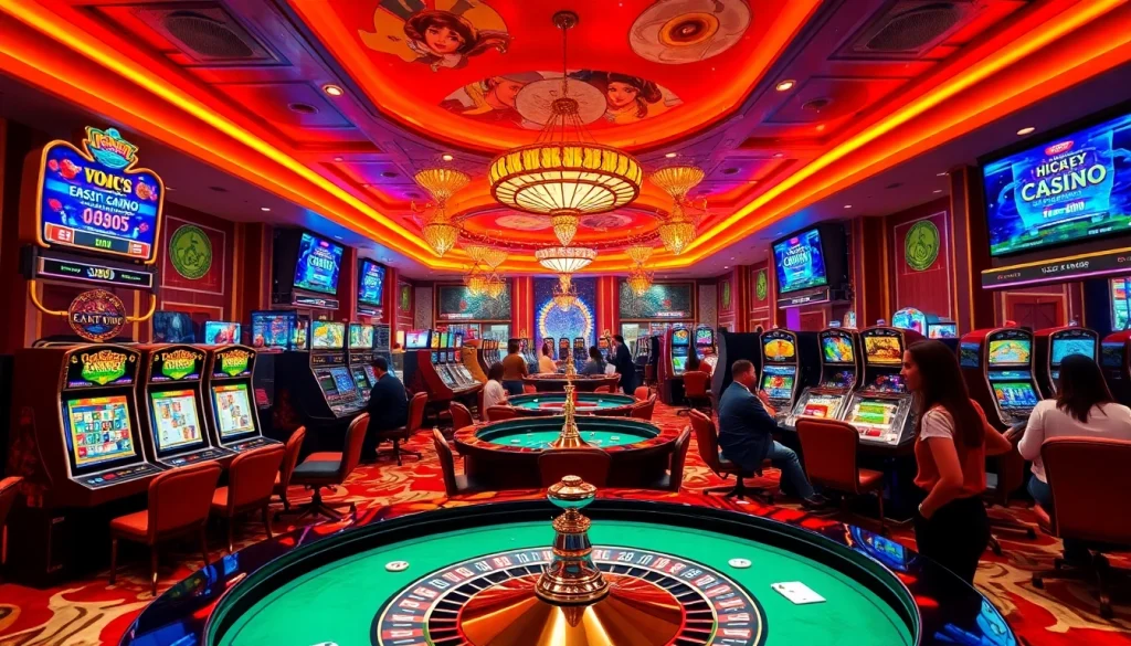 Enjoy thrilling gaming at nhà cái u888 with vibrant casino tables and exciting slot machines.