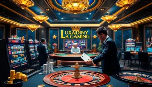 Laying bets on LuongSonTV with vibrant casino games like poker and roulette.