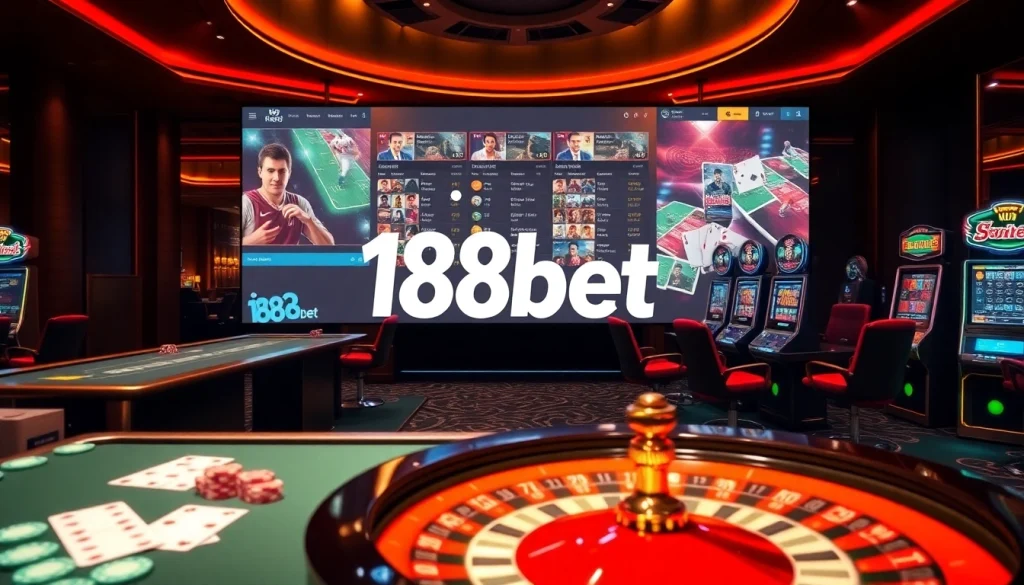 Experience thrilling gameplay at nhà cái 188bet with vibrant casino tables and engaging online interfaces.