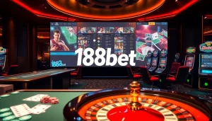 Experience thrilling gameplay at nhà cái 188bet with vibrant casino tables and engaging online interfaces.