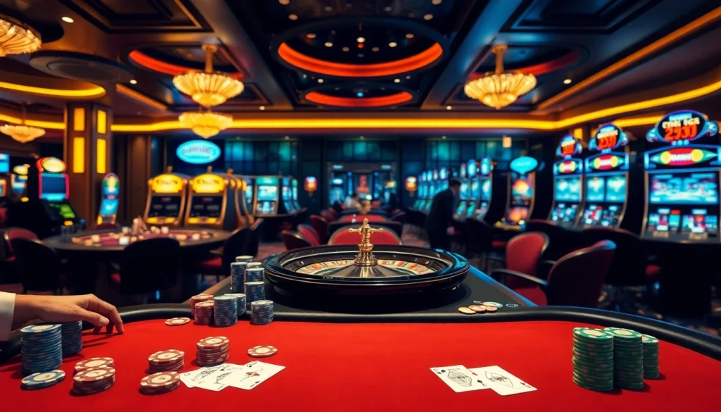 Experience the excitement of Top 10 Nhà Cái Uy Tín at a luxurious casino featuring dynamic gambling scenes.