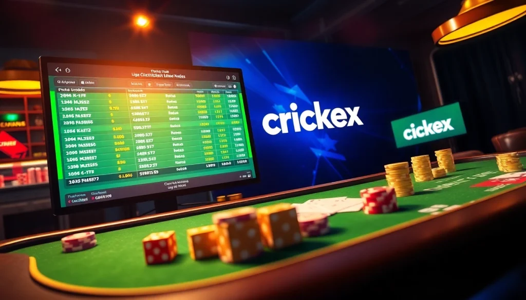 Experience the thrill of crickex cricket betting and casino games with vibrant visuals and dynamic elements.