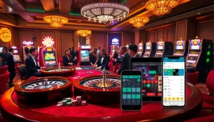 Trải nghiệm cảm giác cá cược tại Bet VIP với hình ảnh casino sang trọng và lối chơi đầy hồi hộp.