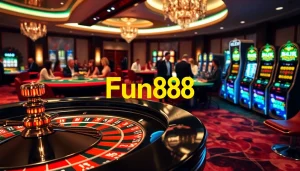 Players enjoying thrilling games at Fun88 casino, showcasing vibrant roulette and poker tables.