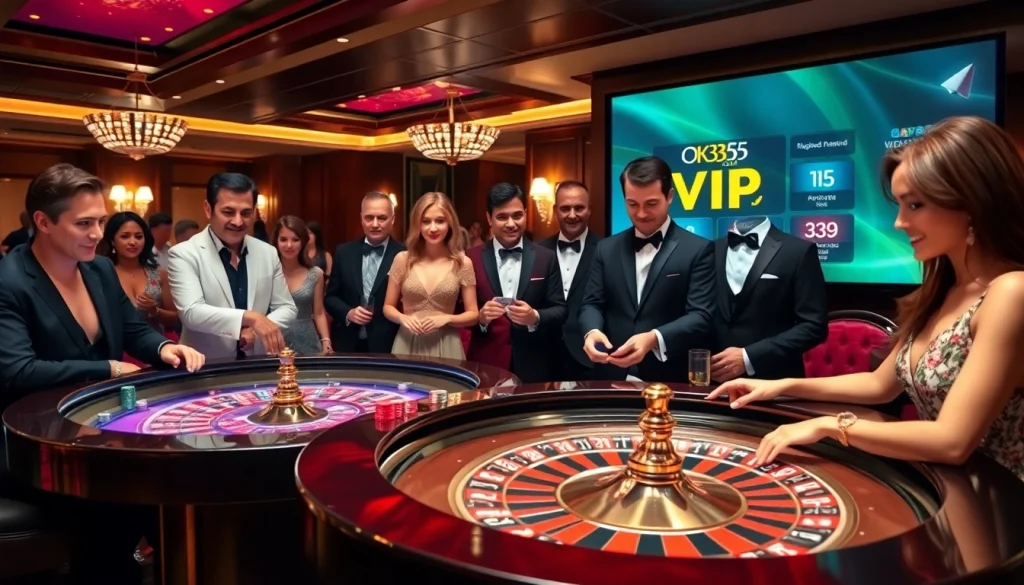 Experience high-stakes gaming at OK365 com VIP showcasing luxurious casino excitement.