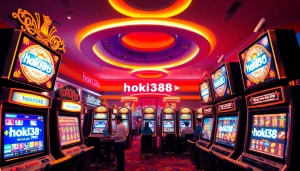 Online gaming excitement at hoki138 pro with dynamic slot machines and vibrant atmosphere.