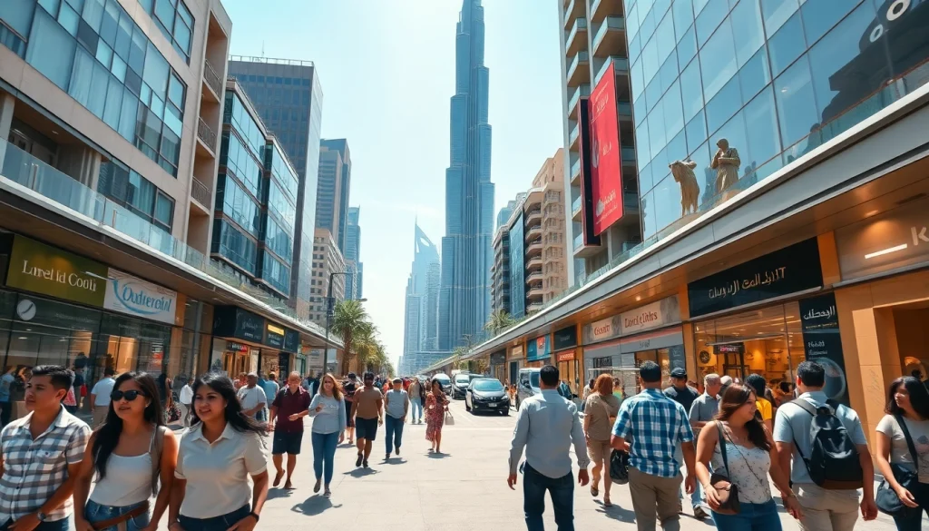 Dynamic urban scene in Dubai showcasing UAE news latest developments