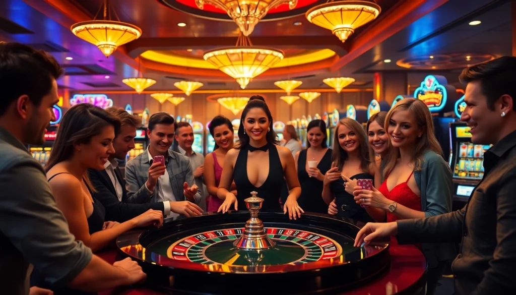 Experience the excitement of gaming at https://topclub.site/ with vibrant roulette tables and engaged players.
