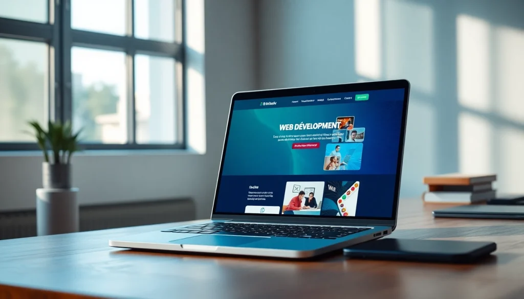 Professional web design interface showcasing modern web development (thiết kế web) trends and concepts.