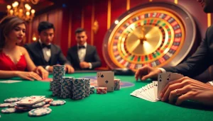 S88VIP sets the scene for high-stakes gambling with luxurious casino tables and engaging players.