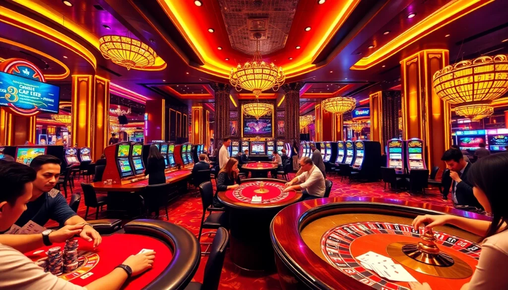 Experience thrilling gameplay at https://xx88.promo/ with vibrant casino visuals and players enjoying their favorite games.