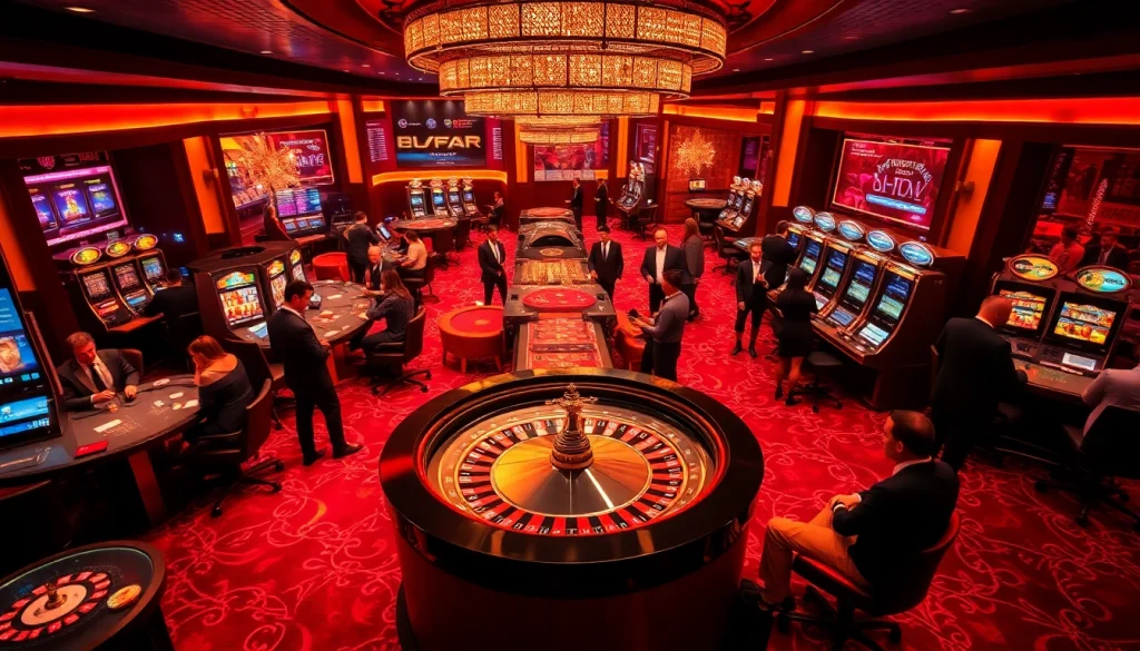 Experience thrilling gaming action at Bugatti8 with vibrant casino tables and exciting gameplay.