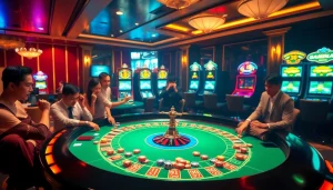 Experience the excitement of Nhà Cái Uy Tín at a luxurious casino with vibrant games and professional gaming services.