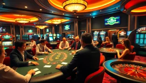 Experience the thrill of casino gaming at https://topclub.space/, where colorful poker chips and intense players fill the vibrant tables.