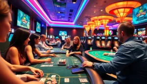 เล่น fast289 คาสิโน อย่างสนุกสนานมีผู้เล่นหลายคนในบรรยากาศสดใส