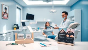 Dental clinic showcasing braces Malaysia options with a friendly dentist and patient interaction.