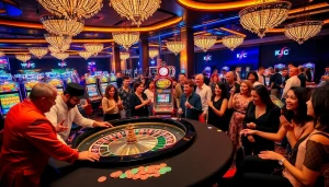 Experience luxurious gambling moments at KJC's vibrant casino atmosphere.