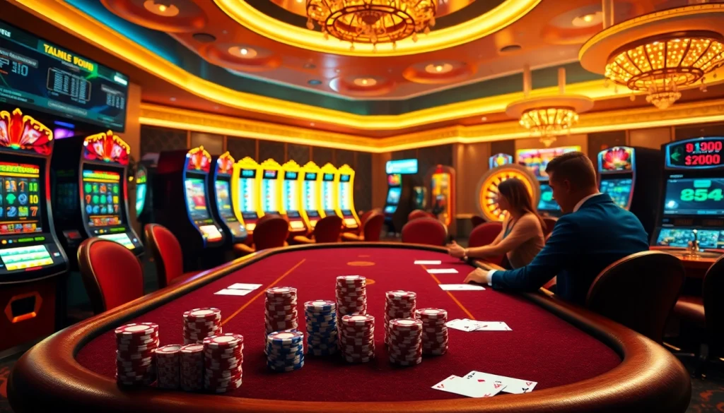 Engage in thrilling poker fun at https://9dbett.com.br, amidst vibrant casino lights and immersive betting experiences.
