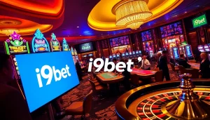 Experience i9bet excitement in a vibrant casino ambiance with games and dealers.