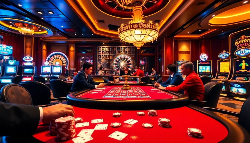 Exciting poker gameplay at vn168 casino with vibrant cards and chips in focus.