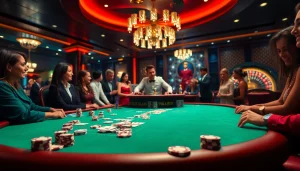 Players strategizing at a poker table in a luxurious setting at https://marvelbet.site/ for an exciting gaming experience.