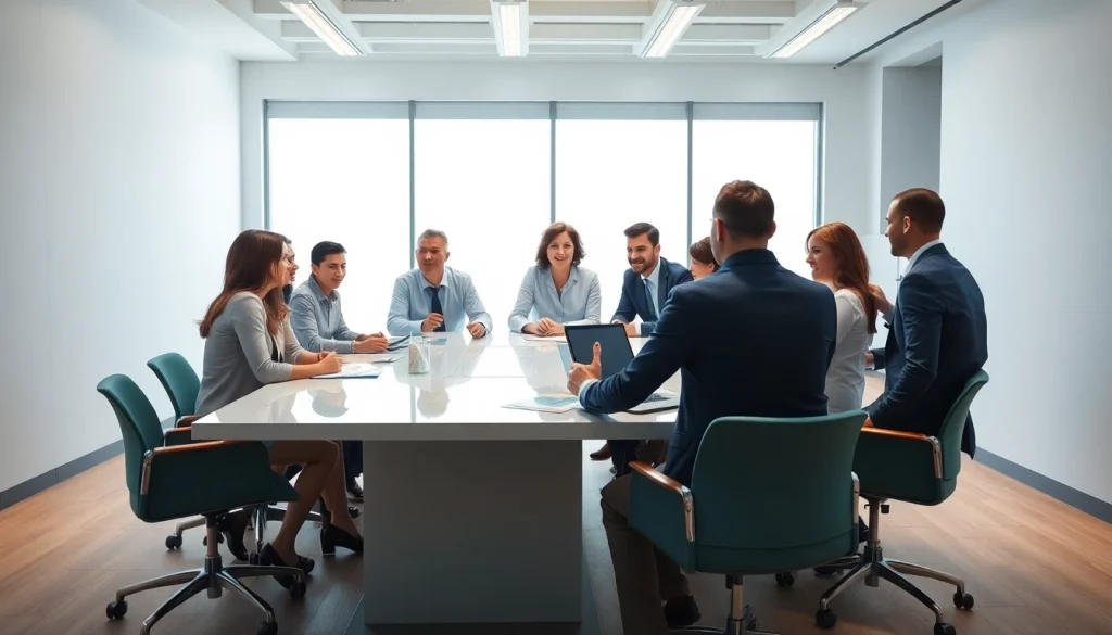 Engaging team meeting showcasing business growth insights through collaboration and discussion.