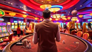 Players enjoying competitive action at the go99 blackjack table in a luxurious casino.