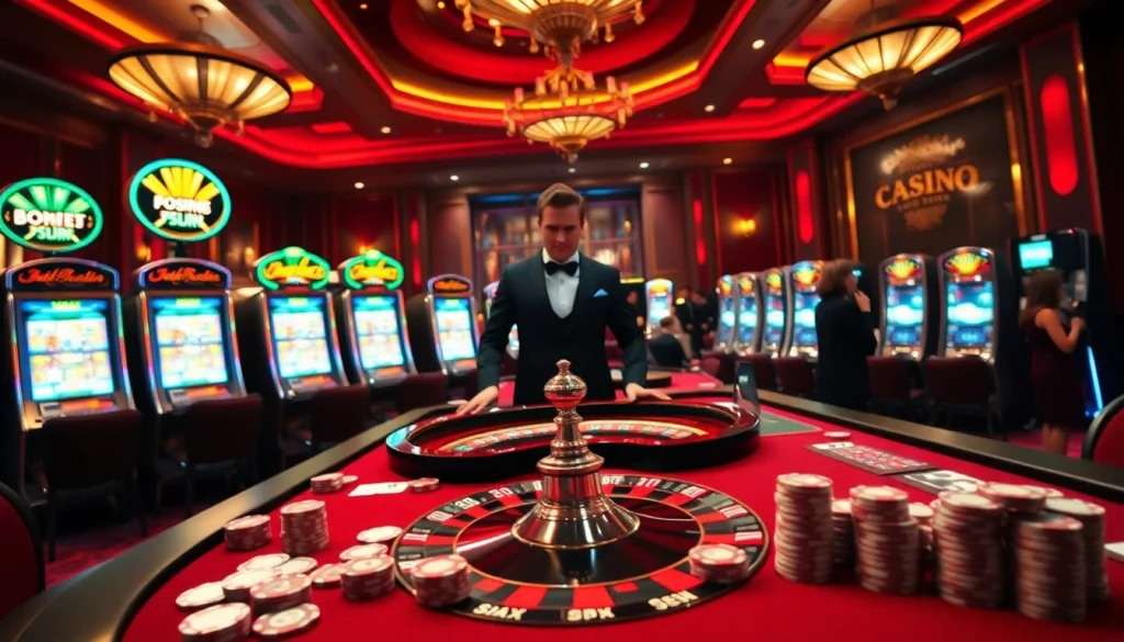 Players engaging in a thrilling game of 399W poker at an upscale casino table.
