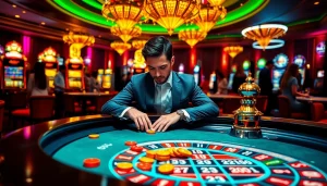 Engaging scene of professional gambling with Tool xổ số siêu tốc strategy highlights.