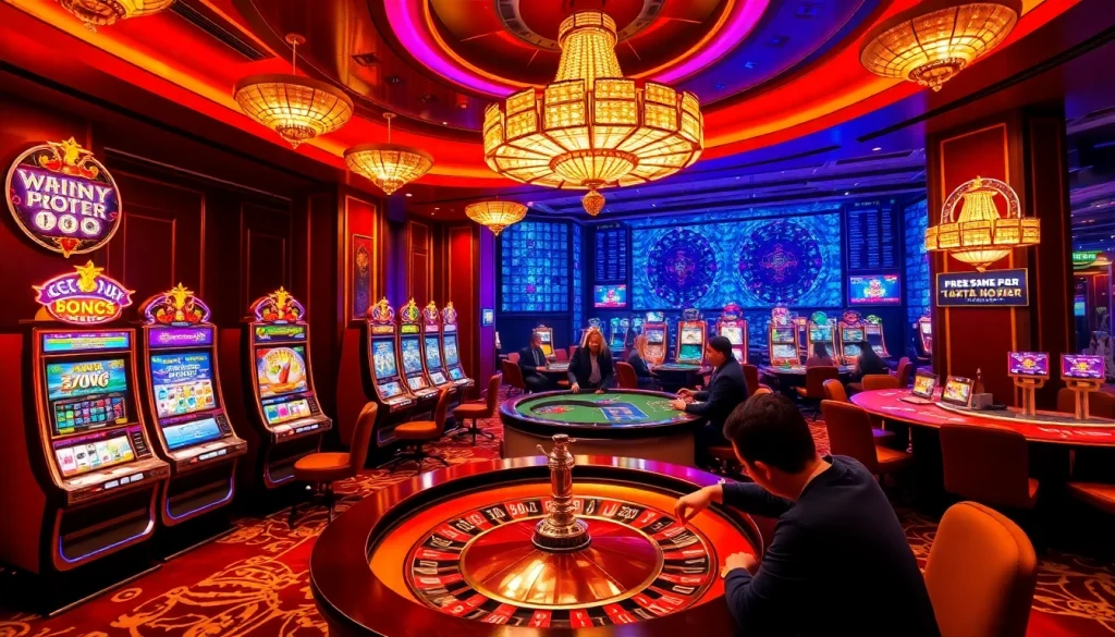 Experience thrilling gameplay with slots and poker at plus777a.ph in a luxurious casino setting.