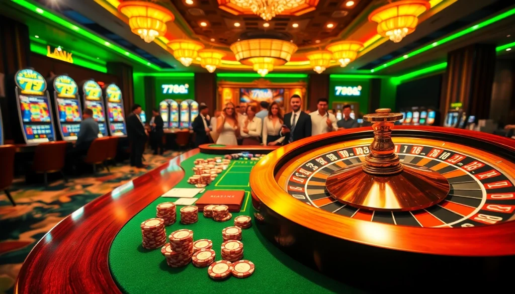 Experience the thrill of 789 win at an exciting casino table with vibrant chips and cards.