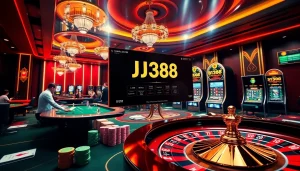 Experience the thrill of BJ388's luxurious online gambling platform featuring casino games.