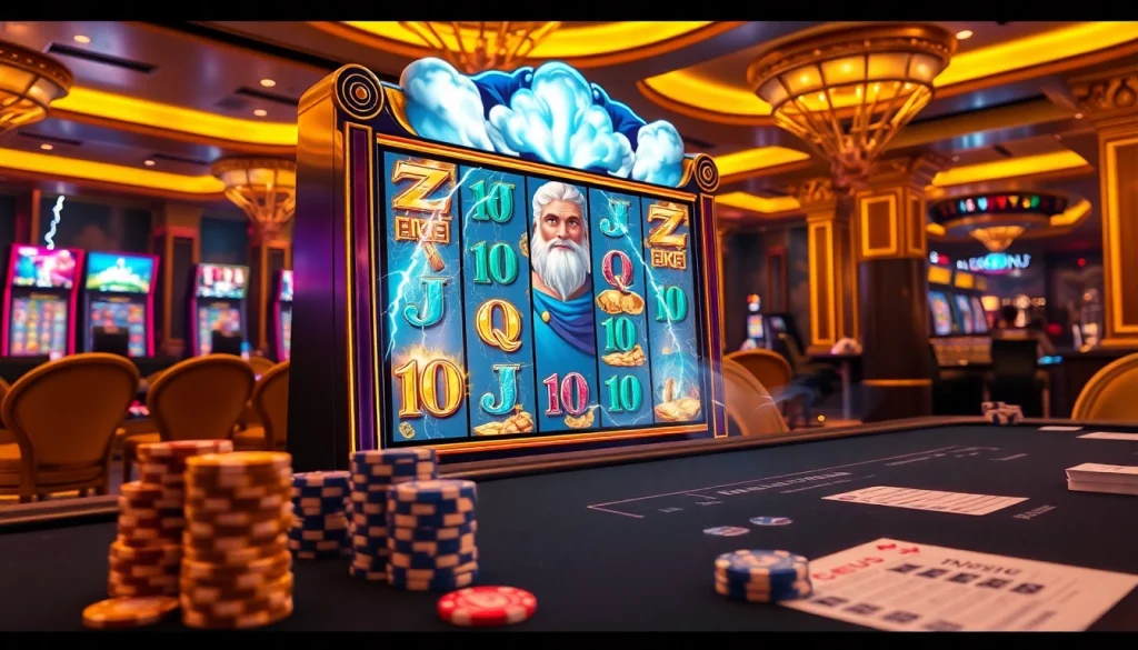 Spin to win with slot zeus; experience Greek mythology in this vibrant casino scene.