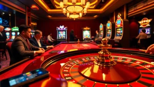 Experience the excitement of luongsontv live gambling action with players at a vibrant roulette table.